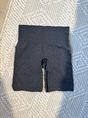 High-Waist Athletic Bike Shorts - Dark Gray